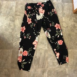 Floral joggers
